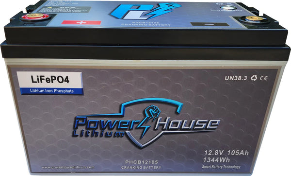 Power House Lithium 12V 105AH Cranking Battery W/ Emergency Start