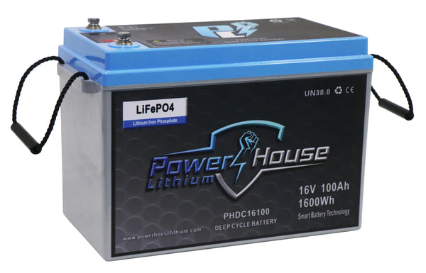 Power House LIthium 16V 100AH Deep Cycle Battery (5 TO 6 Devices)