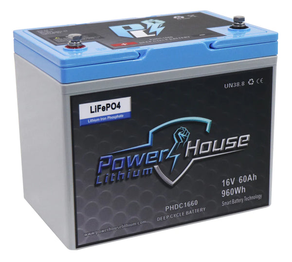 Power House Lithium 16V 60AH Deep Cycle Battery (3 Devices)