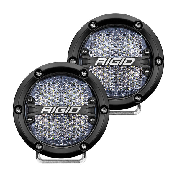 RIGID Industries 360-Series 4" LED Off-Road Fog Light Diffused Beam w/White Backlight - Black Housing [36208]